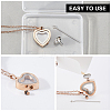 1Pc Stainless Steel Heart Pendant Urn Ashes Necklaces NJEW-CN0001-17RG-5