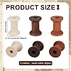 30Pcs 3 Colors Wooden Empty Spools for Wire TOOL-ME0001-03-2