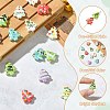 16Pcs 16 Colors Handmade Porcelain Beads PORC-CJ0001-13-3
