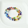 Heart Handmade Millefiori Glass Beads Strands LK-YW0001-07-2