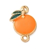 Fruit Theme Alloy Enamel Connector Charms AL-CBA95F4-01KCG-04-1