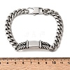 304 Stainless Steel Cuban Link Chains Bracelets BJEW-A092-04P-5