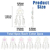 6Pcs 3 Colors Rack Plating Alloy Rhinestones Pendants FIND-YW0011-72-3
