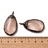 Natural Rose Quartz Pendants G-K381-05R-05-3