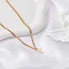 1Pc 304 Stainless Steel Letter Pendant Necklaces NJEW-LP0001-33Y-G-3