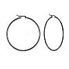 304 Stainless Steel Big Hoop Earrings EJEW-F105-05B-1