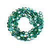 AB Color Plated Transparent Glass Beads Strands GLAA-G127-01-02H-3