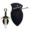 Wall-mounted Acrylic Sword Display Easels ODIS-WH0038-202B-1