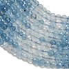 Gradient Color Natural Devil Blue Aquamarine Beads Strands G-NH0072-B01-4mm-5