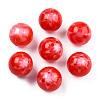 Flower Opaque Resin Beads RESI-T054-001C-3