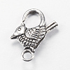 Tibetan Style Alloy Lobster Claw Clasps TIBE-T002-25AS-NR-2