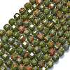 Natural Unakite Beads Strands G-K389-A58-01-1