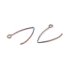 Rainbow Color Ion Plating(IP) 316 Stainless Steel Earrings Finding STAS-B025-01M-2