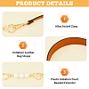 Imitation Leather Bag Straps & Plastic Imitation Pearl Beaded Extender FIND-WH0126-373C-5
