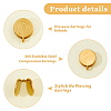 8Pcs 4 Colors 304 Stainless Steel Vortex Cuff Earrings EJEW-HS0001-14-4
