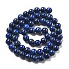 Natural Dyed Lapis Lazuli Bead Strands G-G953-04-6mm-5