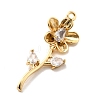 Brass Micro Pave Cubic Zirconia Pendants KK-H089-11G-2