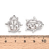 304 Stainless Steel Pendant Rhinestone Settings STAS-T067-84P-3
