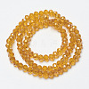 Electroplate Transparent Glass Beads Strands EGLA-A034-T4mm-H17-2