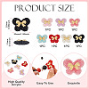 7Pcs 7 Colors Opaque Acrylic Beads and Alloy Bowknot SACR-TA0001-52-4