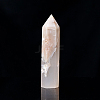 Natural Cherry Blossom Agate Pointed Prism Bar Home Display Decoration LS-G-PW0007-101F-1