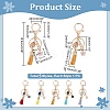  5Pcs 5 Styles Natural Gemstone Nuggets Bead Tassel Pendant Keychain KEYC-NB0001-51-2