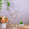 1Pc Colorful Glass Beaded Woven Net Suncatchers AJEW-CY0001-95C-4