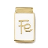 Brass with White Enamel Pendants KK-CBA8E93-04C-1