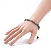 Natural Apatite & Lava Rock Braided Bead Bracelet BJEW-TA00188-04-4