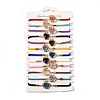 12Pcs 12 Colors Polyester Bracelets BJEW-P340-05G-1