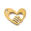 201 Stainless Steel Pendants STAS-A116-01G-06-1