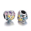 Hollow 925 Sterling Silver European Beads OPDL-L017-052TAS-2