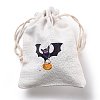 Halloween Cotton Cloth Storage Pouches ABAG-M004-01G-3