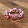 Bohemian Vacation Style Glass Beaded Stackable Stretch Bracelets Set for Women OD2918-6-1