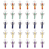 30Pcs 5 Styles Natural Red Aventurine & Green Aventurine & Amethyst & Lapis Lazuli PALLOY-DC00011-1