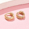 Fishbone Brass Hoop Earrings EJEW-Z102-32G-2
