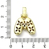 Brass Micro Pave Clear Cubic Zirconia Pendants KK-M279-01G-M-3