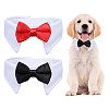 Globleland 2Pcs 2 Colors Cat Dog Cotton Bowknot Collars AJEW-GL0001-97-1