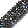 Electroplate Transparent Glass Beads Strands EGLA-A034-T6mm-S23-1