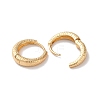 Texture Rings Brass Hoop Earrings for Women EJEW-B056-02G-03-2