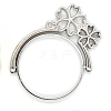 Zinc Alloy Open Back Bezel Pendants(rotatable) PALLOY-WH0076-77P-RS-1