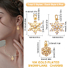 Beebeecraft 12Pcs 3 Style Brass Micro Pave Clear Cubic Zirconia Pendants KK-BBC0001-85-2