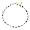 Raw Rough Natural Fluorite Necklaces NJEW-JN06637-3
