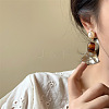 Alloy & Acrylic Stud Dangle Earrings FS-WG2F34D-01-2