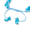Handmade Glass Seed & SyntheticTurquoise Chip Beads Braided Bead Bracelets BJEW-MZ00250-02-5