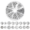   240Pcs 8 Style 304 Stainless Steel Bead Caps STAS-PH0005-41-1