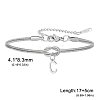 304 Stainless Steel Initial Charm Bracelets FS-WGD8E41-11-1