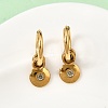 304 Stainless Steel Clear Cubic Zirconia Hoop Earrings for Women EJEW-K328-02G-3