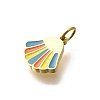 304 Stainless Steel Enamel Charms STAS-R153-07G-01-2