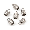 Tarnish Resistant 201 Stainless Steel Cord Ends STAS-R063-27-1